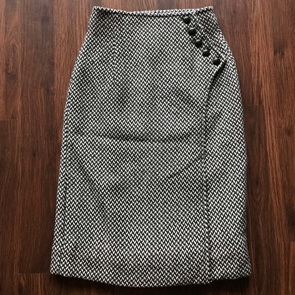 Chic One-of-a-kind Wool Wrap Skirt